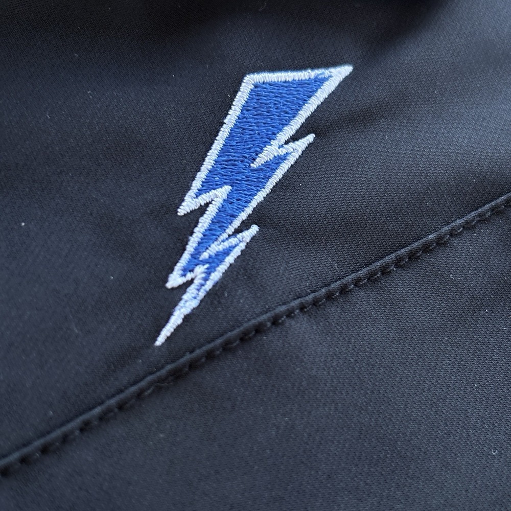 Nike Golf Men's Half Zip Windbreaker Pullover L‎ Black Lightning Bolt Logo - Picture 3 of 13
